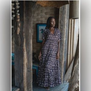 NWT Daughters of India Chaaya Maxi Dress ~ Eggplant (size XS)